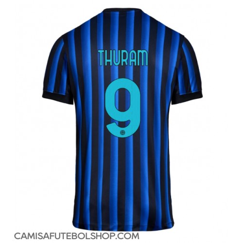 Camisa de time de futebol Inter Milan Marcus Thuram #9 Replicas 1º Equipamento 2025-26 Manga Curta